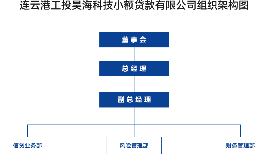 金融板塊-連云港工投昊?？萍夹☆~貸款有限公司組織架構(gòu)圖